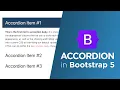 Accordion in Bootstrap 5 with dark mode