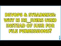 DevOps SysAdmins Why is IIS - IUSRS used instead of IUSR for file permissions