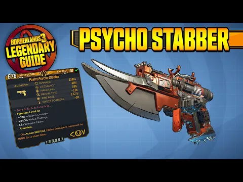 PSYCHO STABBER - Legendary Item Guide [Borderlands 3]
