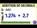 Learn Addition of Decimals Conceptual Maths Grade 5 Animated Content