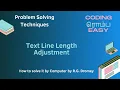 Text line length adjustment Algorithm explained in Tamil Python code