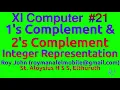 1 s 2 s complement representation of integers - 1 computer science applications chapter 2 part 8