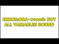 error ORA-01008 not all variables bound
