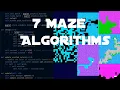 Visual presentation of Maze Generating and Solving Algorithms in 3 minutes