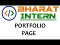 Portfolio Page With Source Code and Live Web Developer Intern Bharat Intern