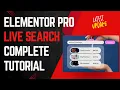 Add ELEMENTOR LIVE SEARCH in Wordpress Websites Elementor Pro Tutorial 2025