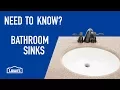 Need to Know Bathroom Sinks