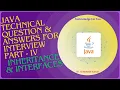 JAVA TECHNICAL QUESTION AND ANSWERS FOR INTERVIEW PART IV INHERITANCE INTERFACES