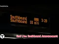 MBTA Red Line Southbound Train Intercom Announcement at South Station