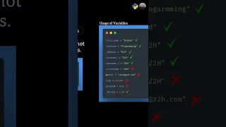 Naming conventions of Variables in Python
