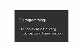 concatenate two string without library function - PC run