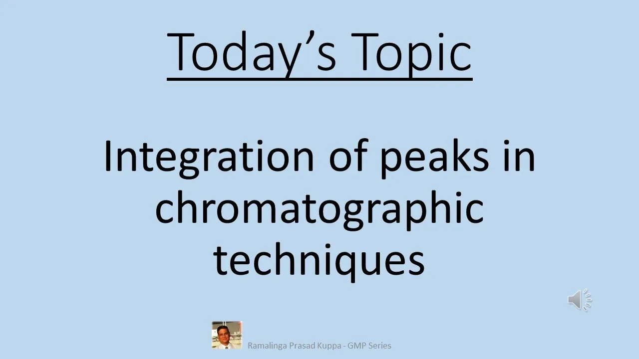 Integration of peaks in chromatographic techniques