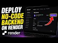 How to authorize deploy a no-code app backend on Render - Easy Tutorial