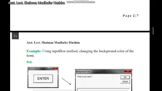 Inputbox and Messagebox in Visual Basic 6 0 Part 1