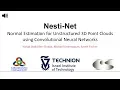 Nesti-Net Normal Estimation for Unstructured 3D Point Clouds using Convolutional Neural Networks