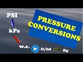 Pressure conversions