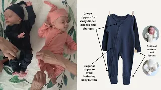 Newborn Essentials - TOY Newborn Jumpsuits with 2-way zippers