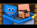Huggy Wuggy vs Villager 1 - Minecraft Animation
