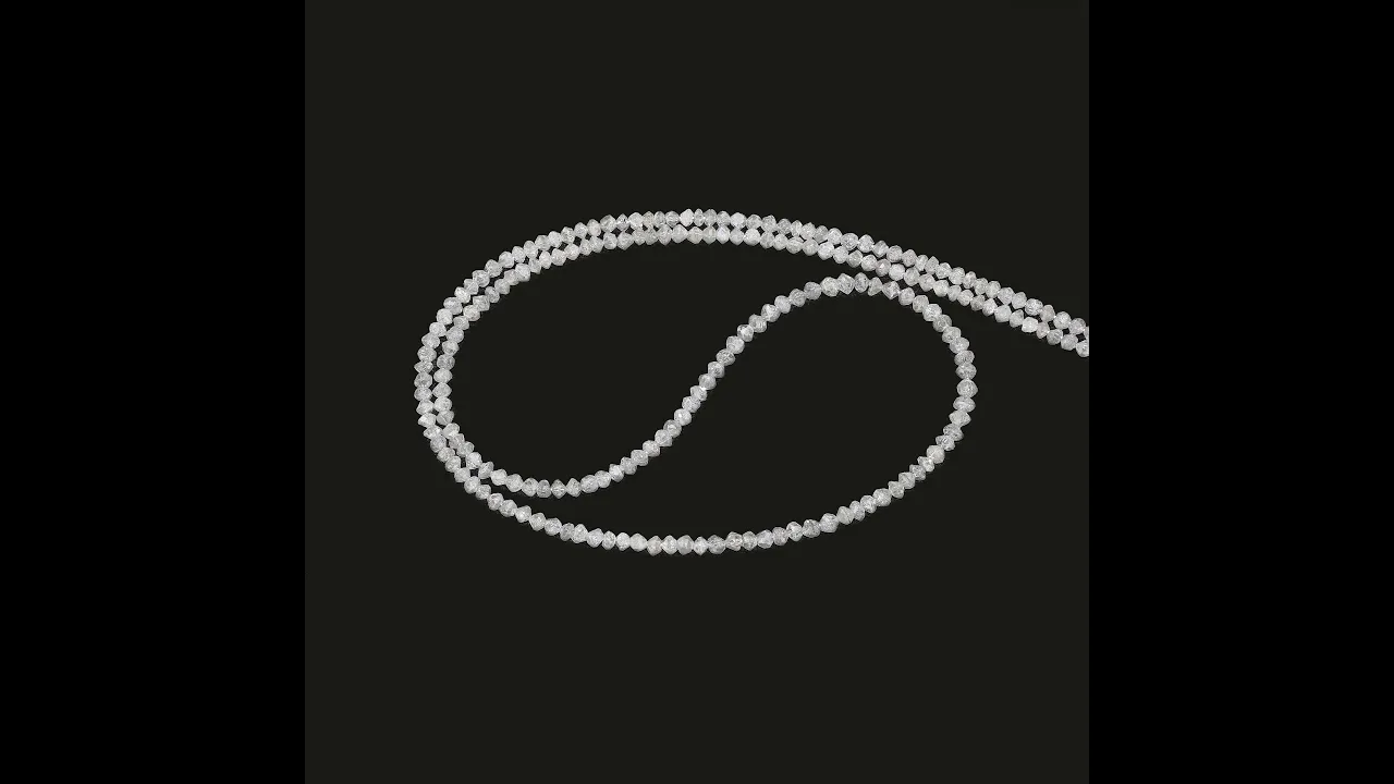 White Diamond 2mm to 2.50mm Rondelle Faceted Beads (15 Inch)