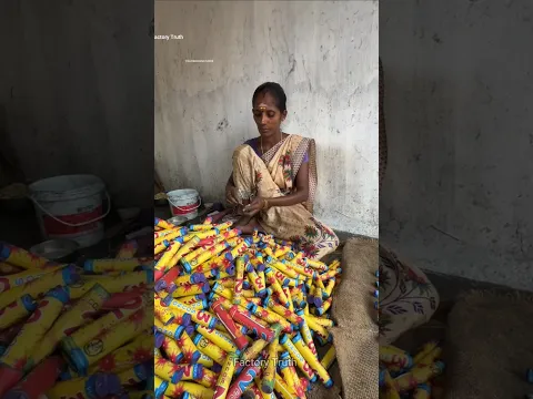 How is a firecracker made that explodes three times? #fireworks #diwali #shorts