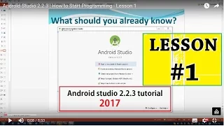 Android Studio How to Start Programming - Lesson 1
