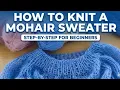 How to Start a Top-Down Mohair Raglan Sweater Beginner Friendly