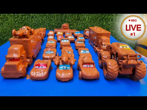 Download MP3 Clean up muddy minicars & disney pixar car convoys! Play in the garden