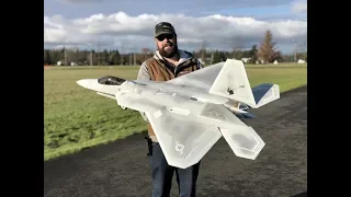 Freewing F-22 Raptor 90mm EDF Jet Maiden Flight! F22 Motion RC