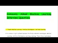 Top 10 Commonly Asked Interview Questions in Machine Learning