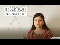 Insertion in binary tree Python Data Structure interview questions Chapter 7 - part 4