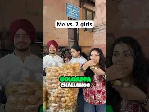 Aaj mene akele 2 girls ke sath Golgappa eating Challenge kiya 😱 #shorts #shortsfeed