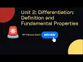 AP Calculus Unit 2 Differentiation Review CRAM Session - MCQ FRQ Problem Walkthroughs