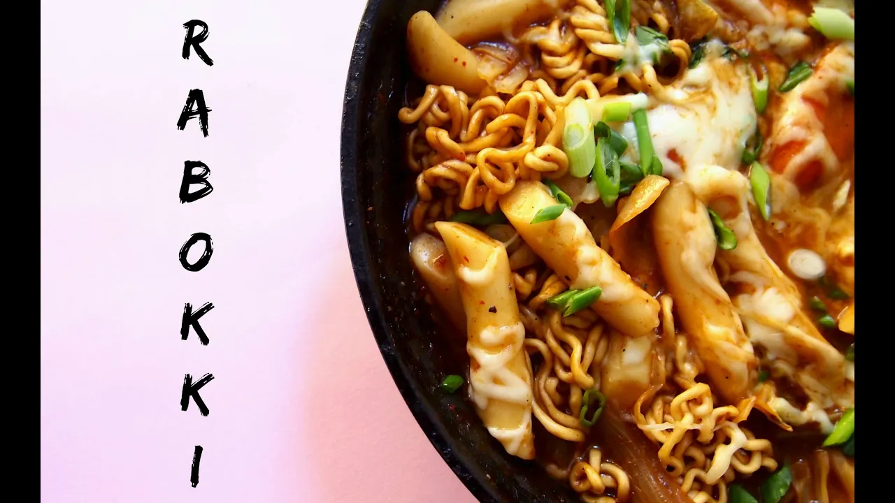 KOREAN FOOD Rabokki Recipe Ramen + Tteokbokki 