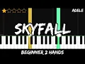 Download Lagu Adele - Skyfall - Easy Beginner Piano Tutorial - For 2 Hands