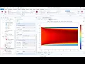 Comsol Multiphysics Flow through a channel Calculate Velocity magnitude Velocity profile