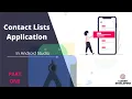 ContactList Application In Android Studio Part One