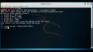 Create complete tcp flow of packets using scapy - part1