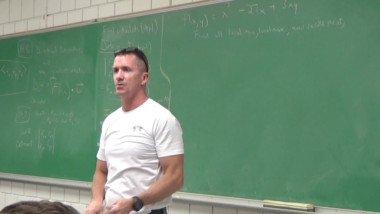 Lect #8 Pt.2 Ch 14.6 Directional Derivative & Gradient Vector Ch 14.7 Maximum & Minimum Values