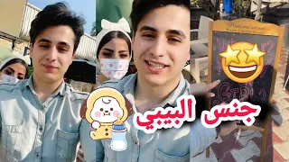 مفاجئه عنوز وجنيد للمتابعين معرفه جنس البيبي ستوريات جنيد وعنوز 