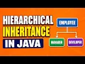 Hierarchical Inheritance in Java Parent Multiple Child Classes OOPs in Java Real-Time Example