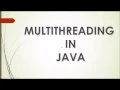 Multithreading in java