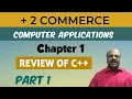 PLUS TWO COMPUTER APPLICATIONS CHAPTER 1 REVIEW OF C PART 1 COMMERCE BINU K SAMUEL