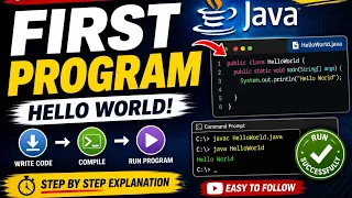 How to Write First Java Program Hello World Explained Beginner Friendly l
