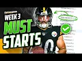 20 MUST Start Players for Week 3 2023 Fantasy Football