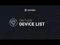Google Chrome Dev Tools - Device List