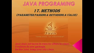 METHODS PARAMETER PASSING RETURNING A VALUE