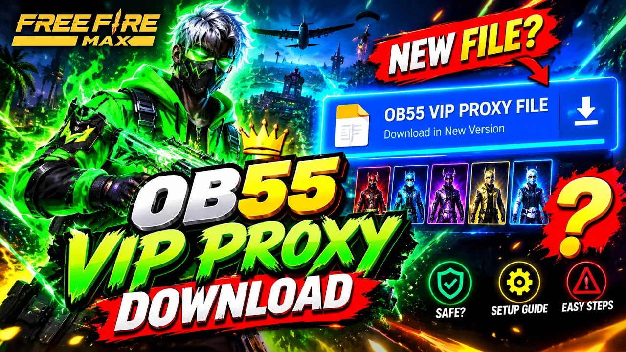 OB55 proxy server Download link #freefireviedo
