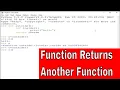 PYTHON TUTORIAL RETURNING A FUNCTION FROM ANOTHER FUNCTION