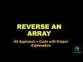 Reverse an Array GFG Practice