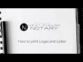 How to Print Legal and Letter by Next Figure Notary